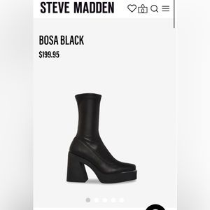 Never Worn Steven Madden Black Leather Heels